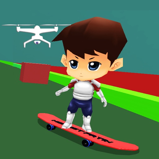 Cool skateboard game for kids: Drone Skateboarding iOS App