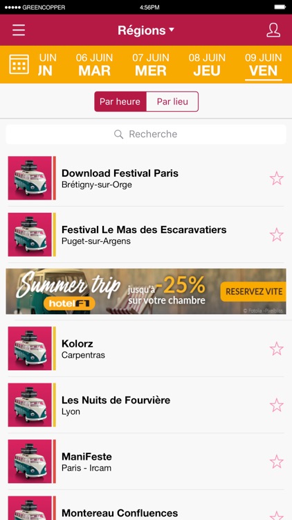 Guide des Festivals inRocKuptibles avec HotelF1 screenshot-3