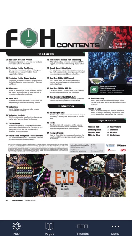 FRONT of HOUSE (FOH) Magazine