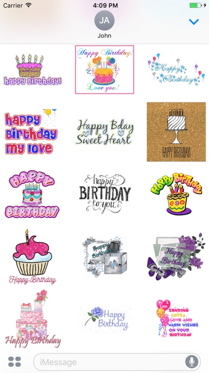 Animated Anniversary & Happy Birthday GIF Stickers