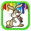 Rabbit Cartoon Coloring Book Education