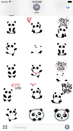 Cute Panda Love Sticker Pack(圖4)-速報App