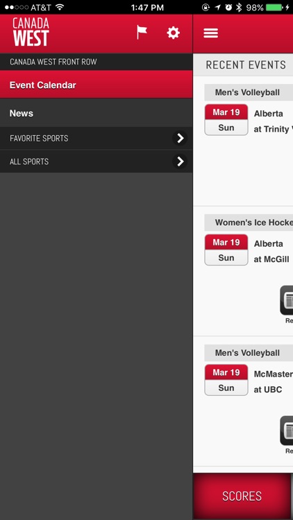 Canada West Front Row