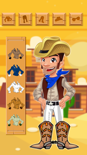 Cowboy & Cowgirl Dressup - Kids Games 2017(圖3)-速報App