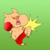 Muay Thai Martial Arts with Cute Pig Sticker