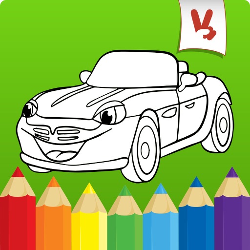 Best coloring book: Cars Icon