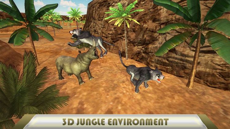 3D Angry Rhinoceros Simulator - Wild Animal Game