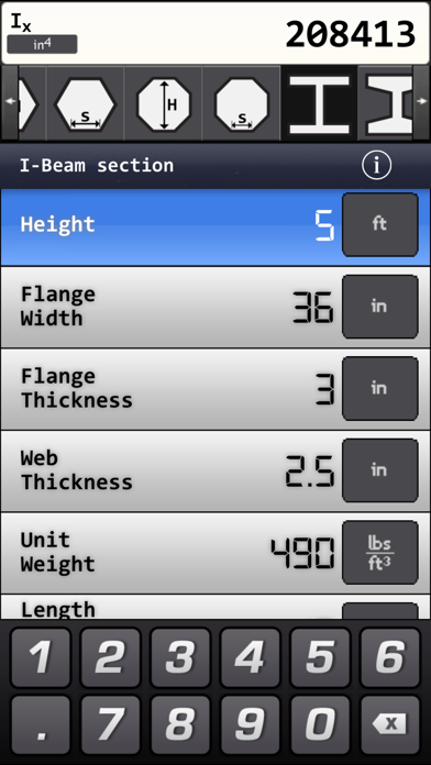 META Calculator: Geometry, Mechanics, Volume, Weight & Surfaces Screenshot 1
