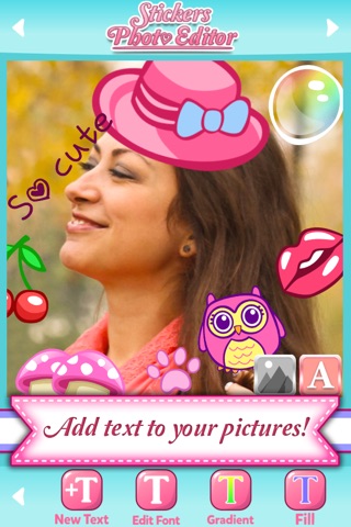 Cute Picture Stickers: Trendy Photo Sticker Cam screenshot 4