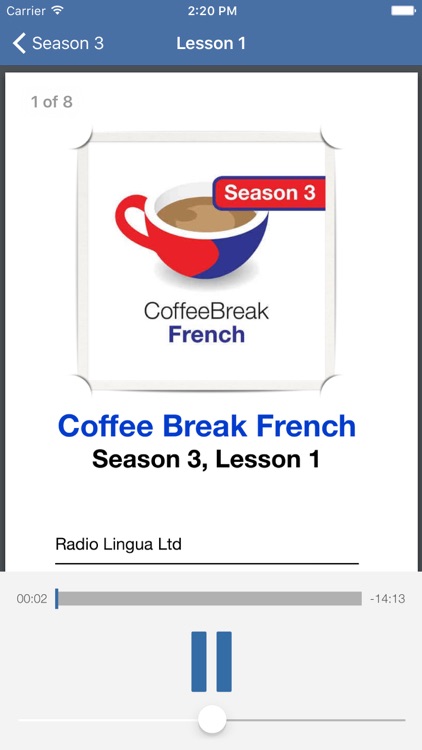 Coffe Break French - Radio Lingua Network - audio. screenshot-3