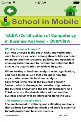 CCBA Certification Study screenshot 3