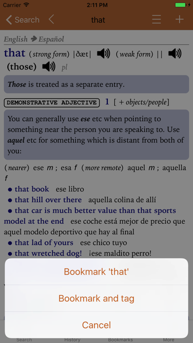 Collins Spanish Dictionary - Complete and Unabridged 9th Edition Screenshot 3