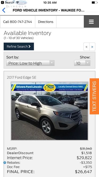 Stivers Ford Lincoln screenshot-3