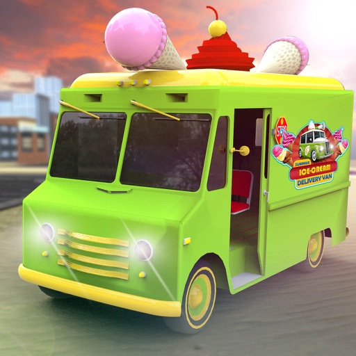 Summer Ice Cream Delivery Van Icon