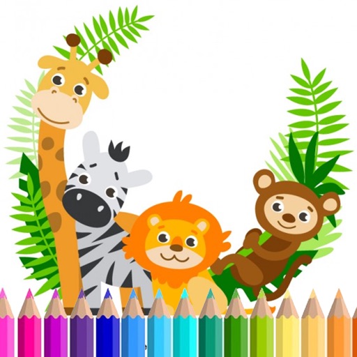 Funny Animal Coloring Paint Game For Kids Icon