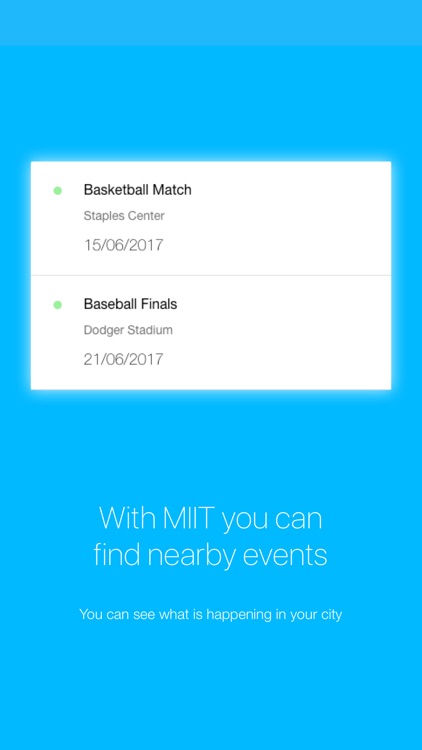 MIIT - find nearby events