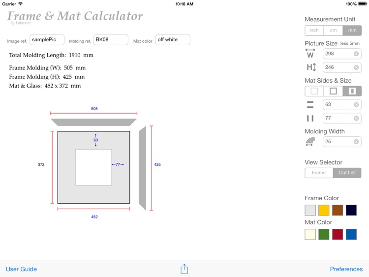 Picture Frame Calculator screenshot-3