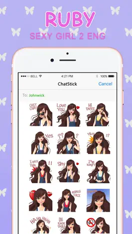 Game screenshot CrazyRuby Sexy girl 2 Eng Stickers for iMessage mod apk