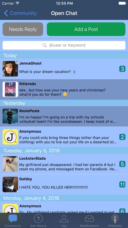 Journals Out Loud: Advice Community