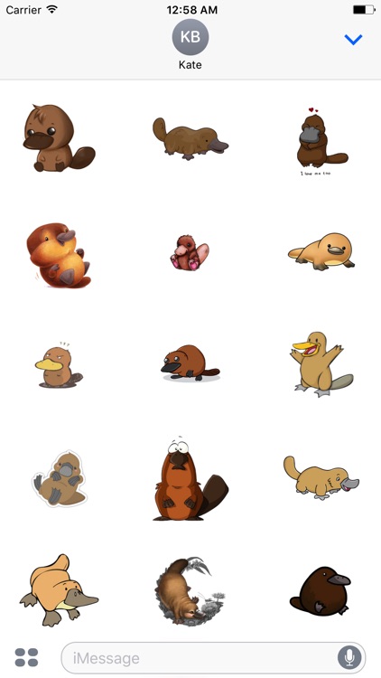 PlatypusCute - Platypus Emoji And Stickers Pack