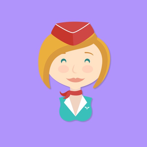 Flight Attendant Emoji-Welcome On-board! iOS App