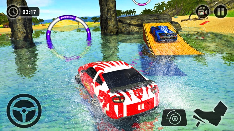 Floating Water Car Driving - Beach Surfing Racing