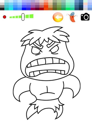 Coloring Page Game Little Hulk For Kids Version screenshot 2