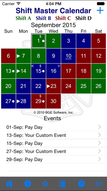 Shift Master Shift Calendar screenshot-0