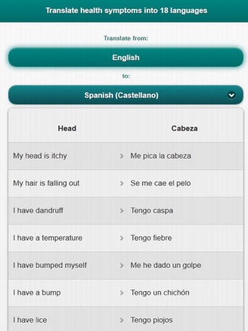 Traductor de síntomas de salud screenshot 4