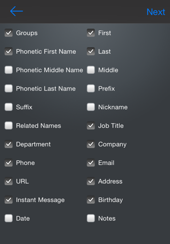Contacts to Excel screenshot 3