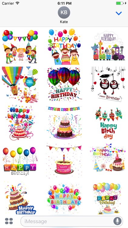 Happy Birthday Emoji and Stickers