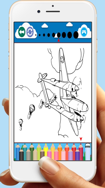 Airplanes Coloring Book Games For Kids