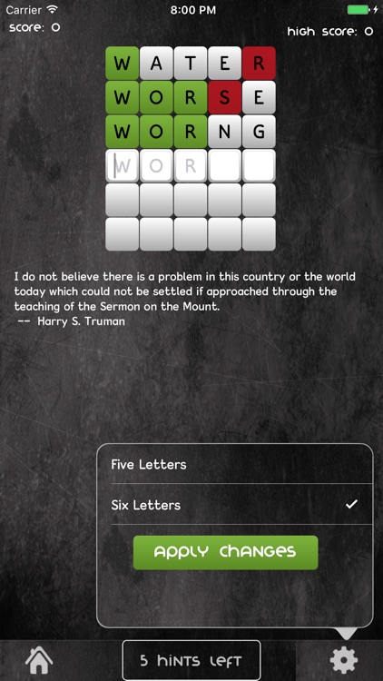 Five Letter Word Lite