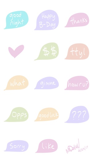 Pastel text sticker - emoji stickers for iMessage(圖4)-速報App