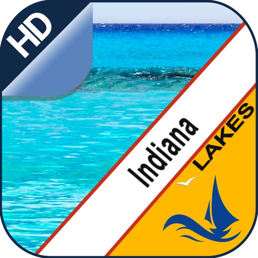 Indiana Lakes gps offline nautical map for boaters icon