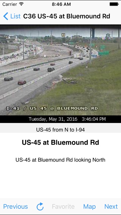 Milwaukee Traffic Cam +Map