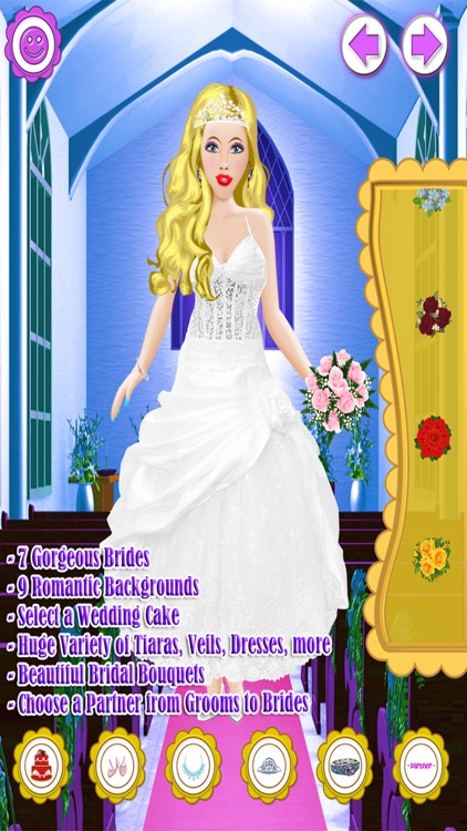 Bridal Salon Dress Up Wedding Bride Makeover Girl