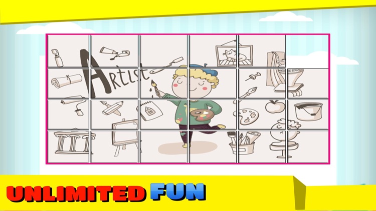 Slide Puzzles Learn Professions for Kids