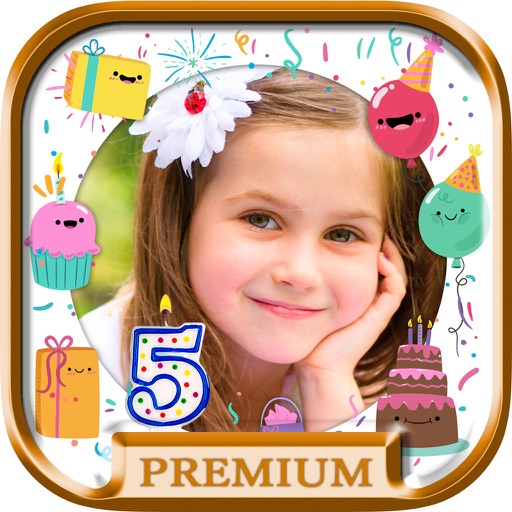 Birthday photo frames and stickers – Pro icon