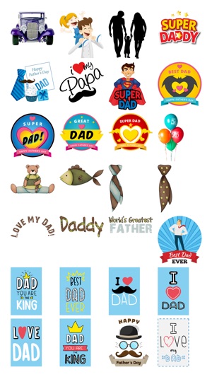 Father’s Day Stickers #1-Illustrated and Photo Art(圖1)-速報App