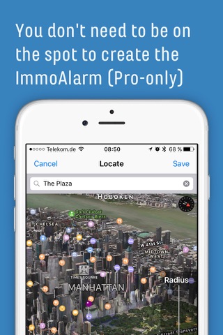 Скриншот из ImmoAlarm Pro