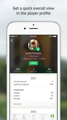 Captura 4 TeeApp - Golf Community, Scorecard and Stats iphone