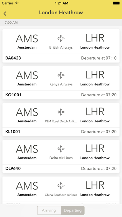 Schiphol - Realtime flight information screenshot 4
