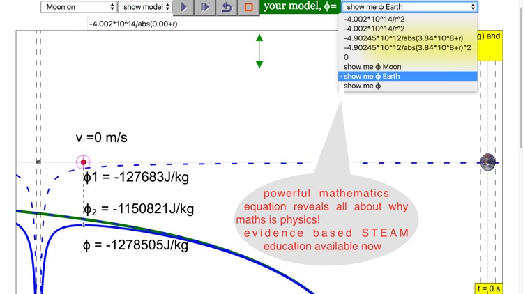 Earth Moon Escape Velocity Lab Pro screenshot-3