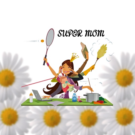 Super Mom Illustration Stickers icon
