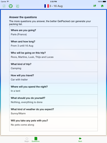 GetPacked: packing list Travel Packing List Save Time