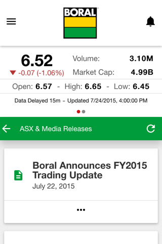 Boral (BLD) Investor Relations screenshot 2