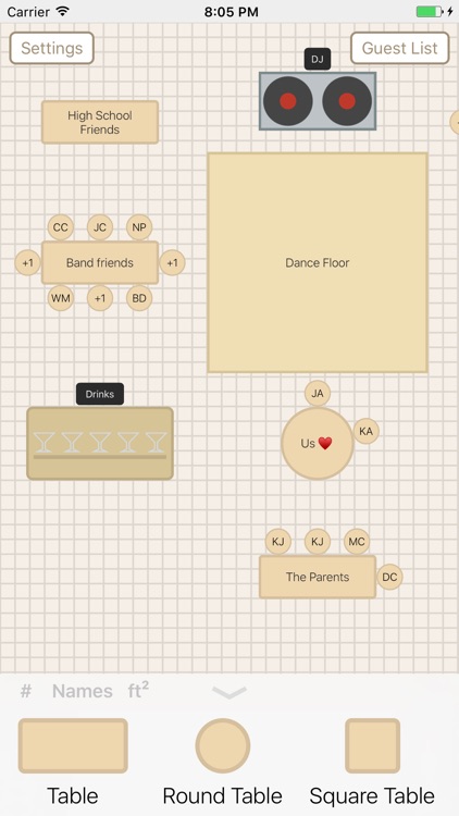 Seat Puzzle for Weddings and Professionals