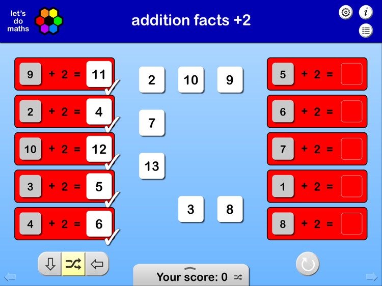 Addition Facts to 5