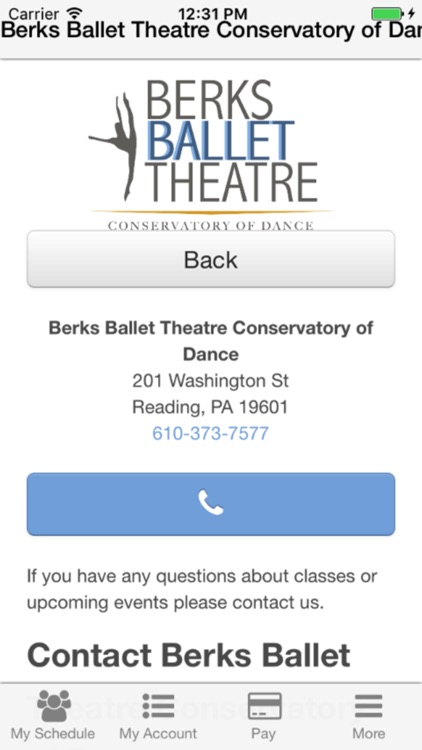 Berks Ballet Theatre Conservatory of Dance